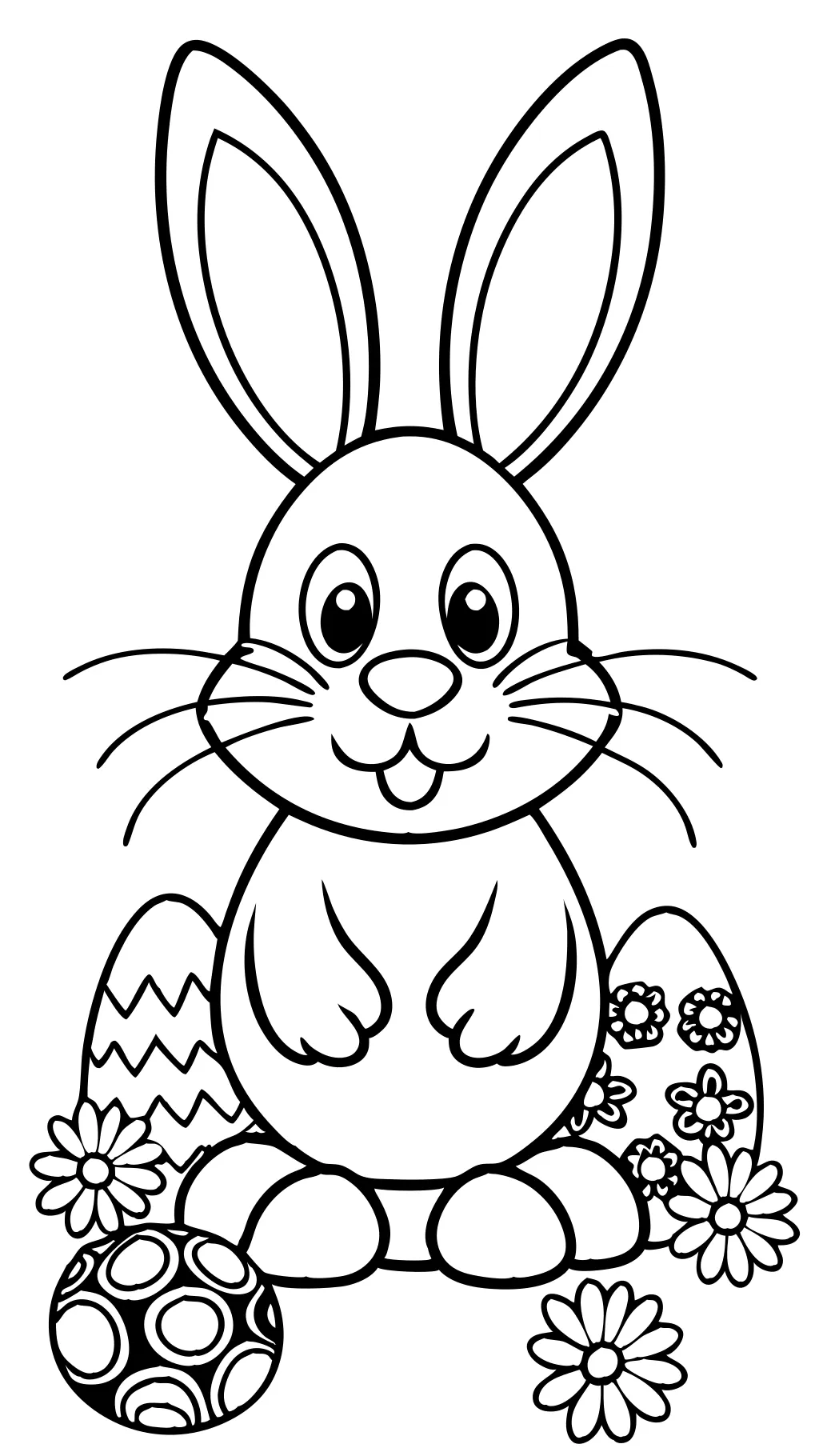 coloriages de lapin de Pâques pdf